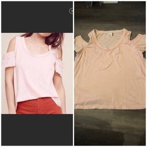 Anthropologie open shoulder top